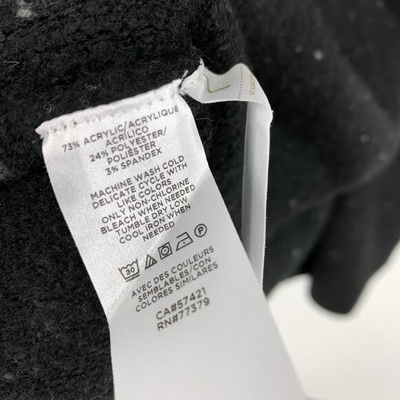 Ann Taylor Duster Cardigan Jacket Womens Size Medium Black White Flecked - Picture 6 of 6